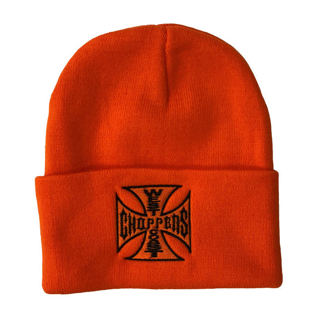 West Coast Choppers OG Roll-Up Beanie Orange