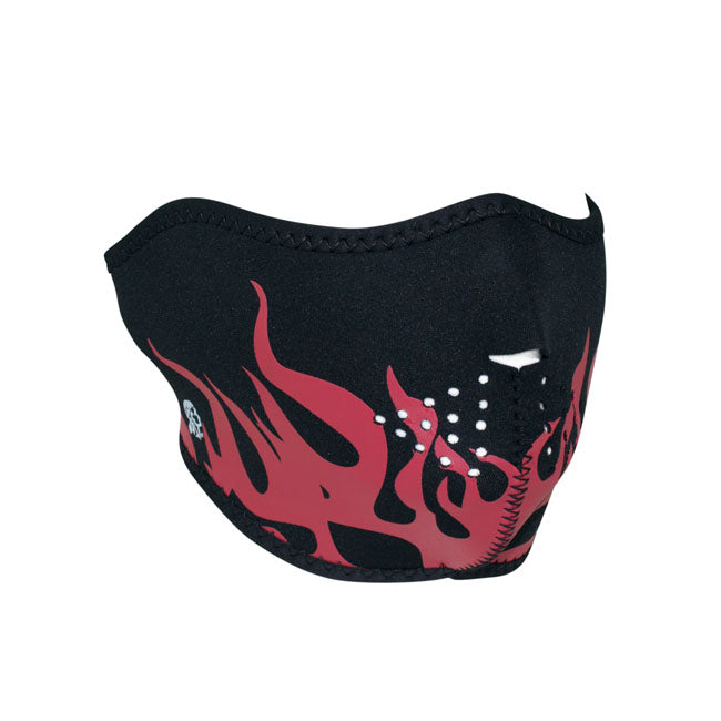 ZANheadgear® Halvansiktsmask Röda Flammor